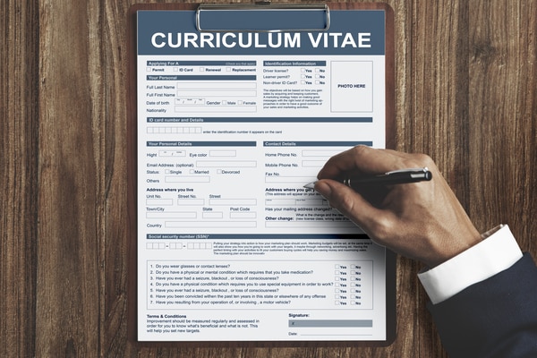 Checking the curriculum vitae